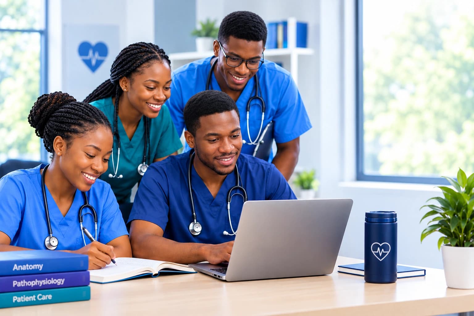 Healthcare professionals working together