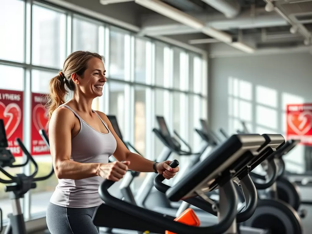 a woman performing cardio exercise on a bike